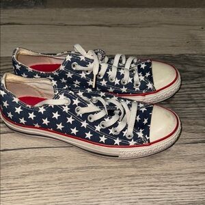 Converse Blue and White Star Sneakers Classic Low-Top